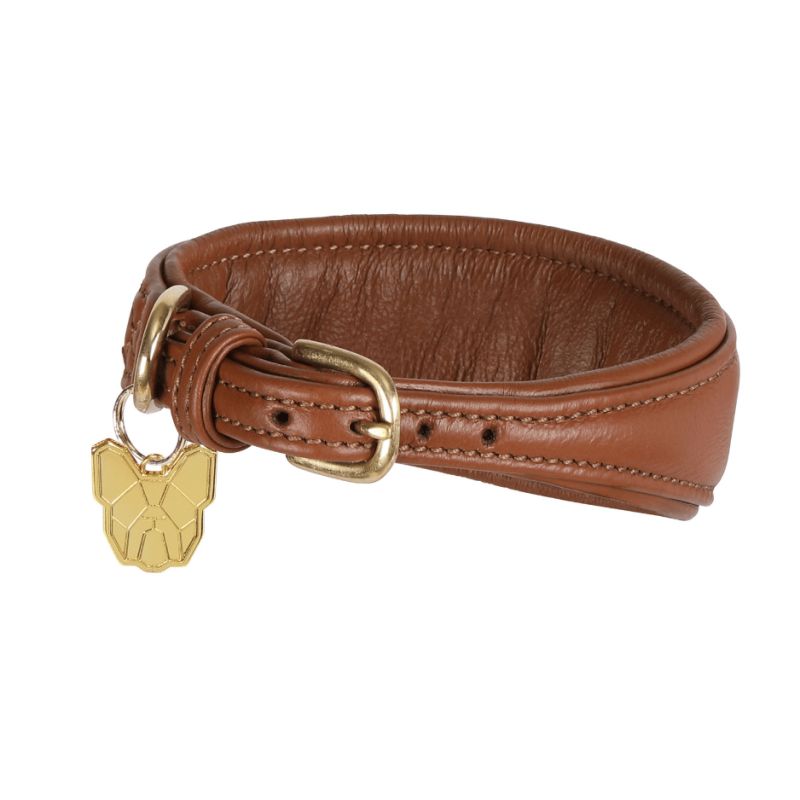 Collier Lévrier Cuir Rembourré