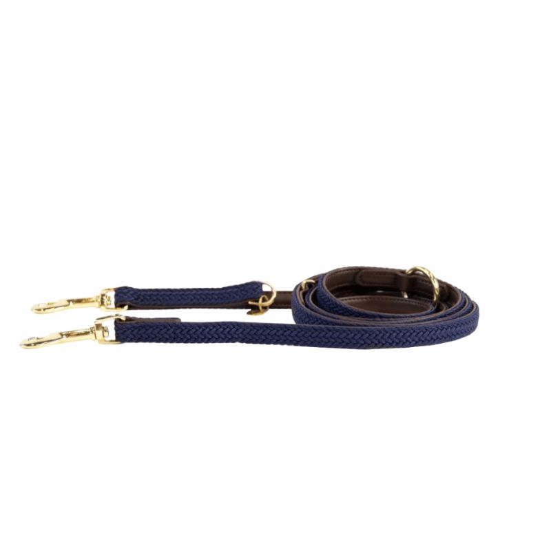 navy - Laisse pour chien Plaited Nylon 200 cm