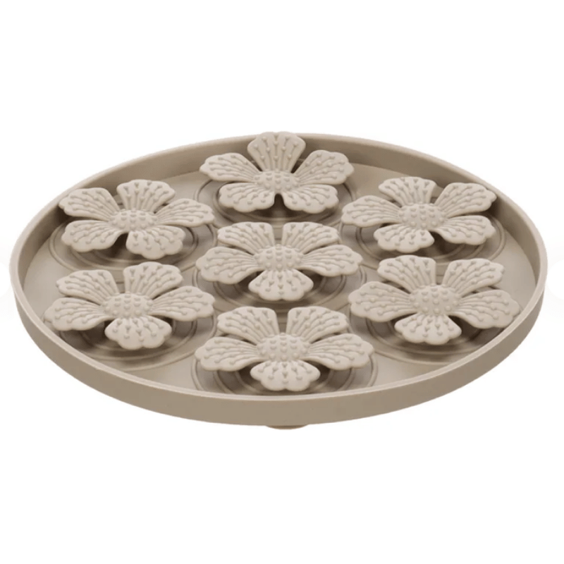 Round Flower Licking Mat Taupe – FLAMINGO| Waf & Co