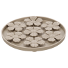 Round Flower Licking Mat Taupe – FLAMINGO| Waf & Co
