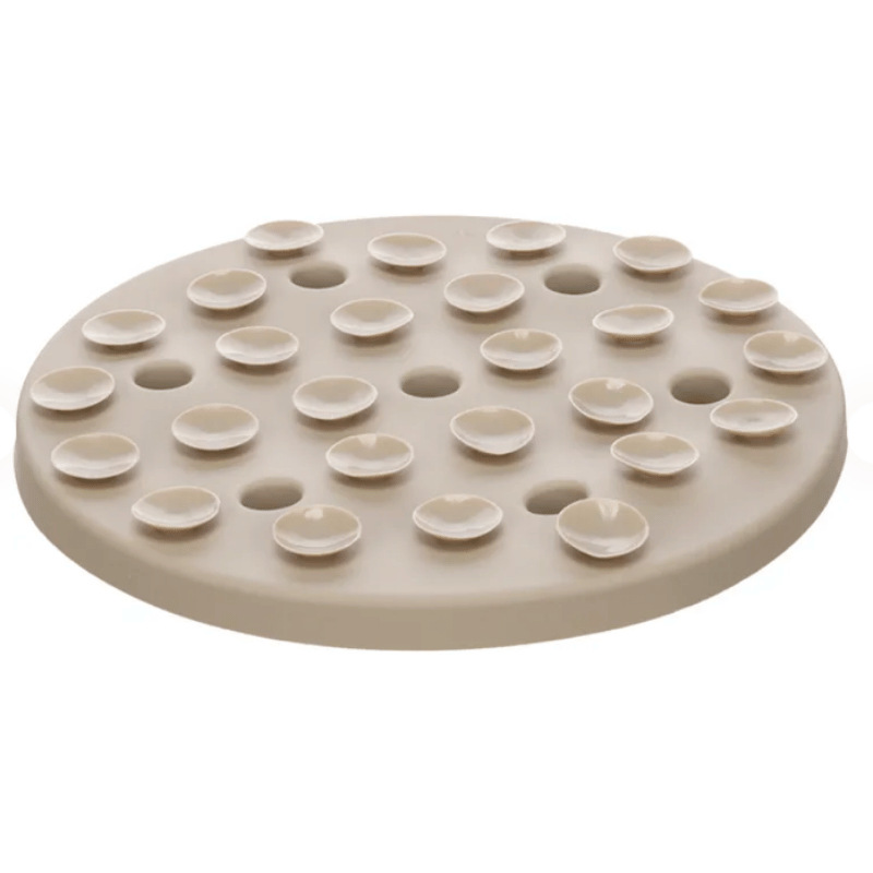 Round Flower Licking Mat Taupe – FLAMINGO| Waf & Co