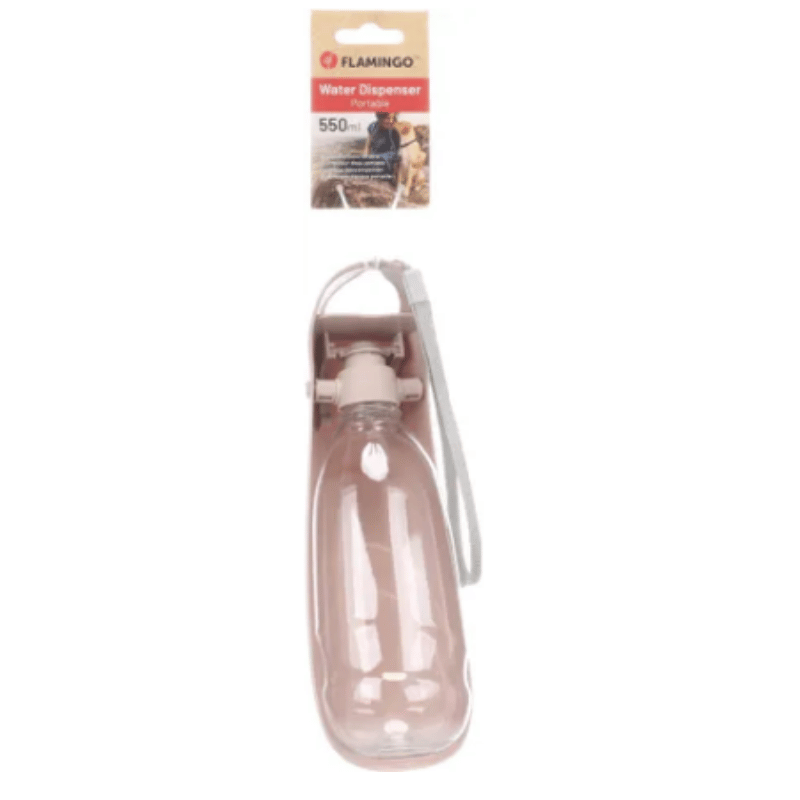 Portable dog water bottle Oldi - Flamingo| Waf & Co
