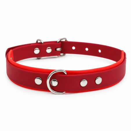 Burgundy and Red Waterproof Dog Collar - Waf & Co | Waf & Co
