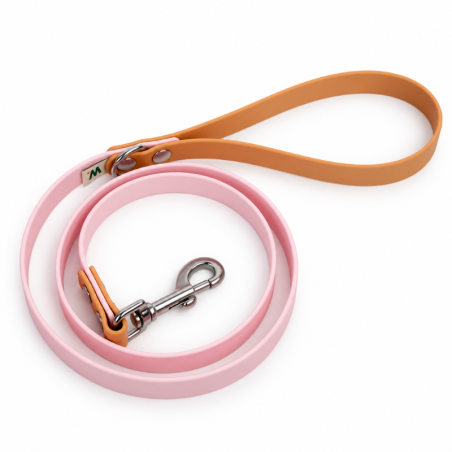 Laisse rose et orange - Waf & Co | Waf & Co
