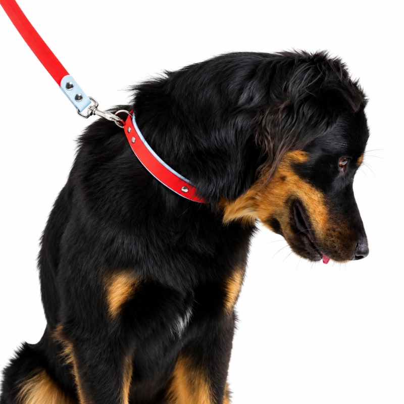 Red and sky blue dog leash - Waf & Co | Waf & Co