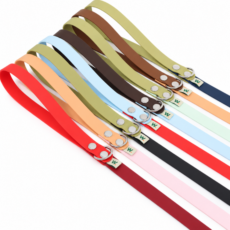 Laisse orange et marron - Waf & Co | Waf & Co