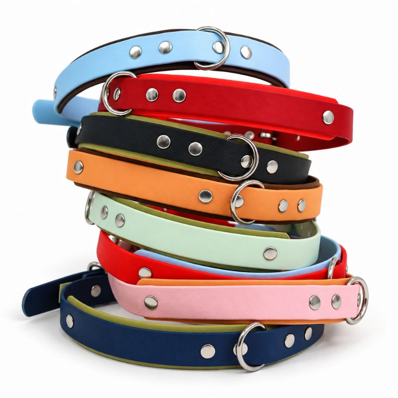 Collier pour chien imperméable bleu marine et kaki - Waf & Co