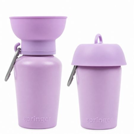 Bouteille d'eau de voyage pour chien à bouchon flip - Springland