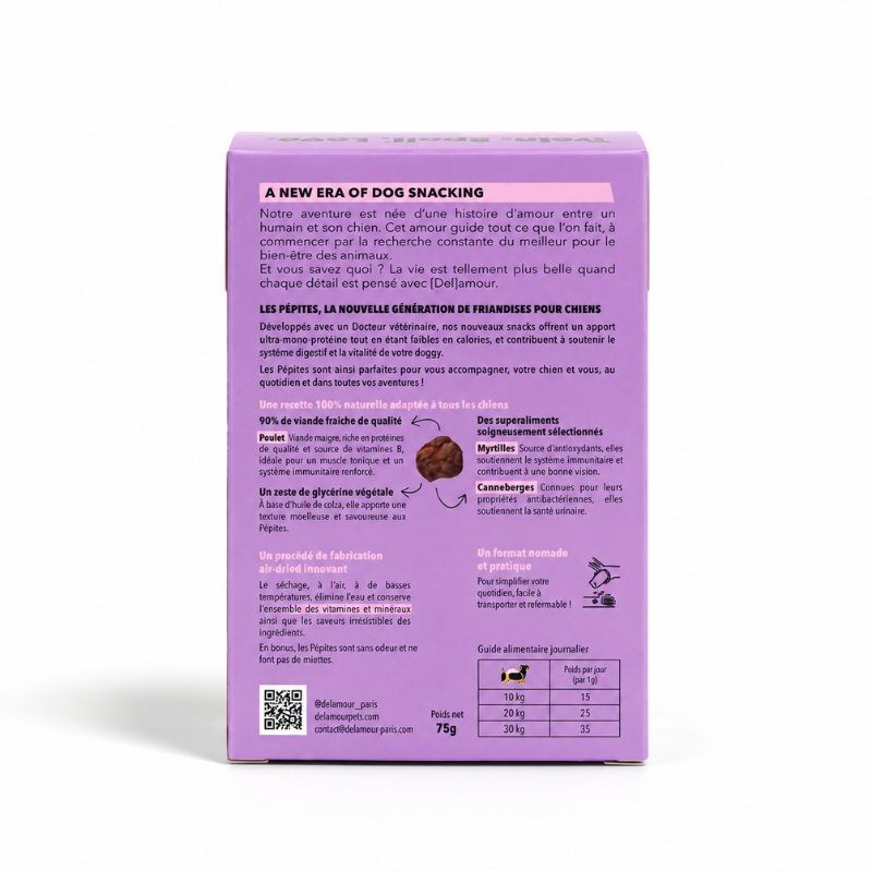 Friandises Les Pépites poulet - Delamour | Waf & Co