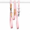 Laisse multi-positions rose et orange - Waf & Co | Waf & Co