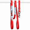 Red and sky blue multi-position dog leash - Waf & Co | Waf & Co